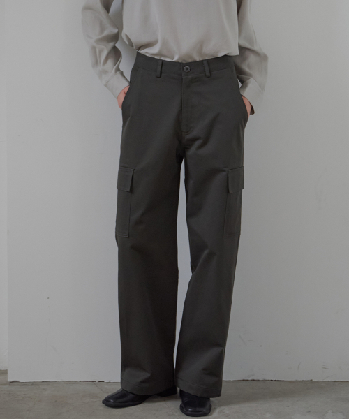 セール】Cargo Pocket Wide Pants (Charcoal)（その他パンツ）｜BUT