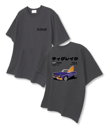 サーフィンカー オーバーサイズ 半袖Tシャツ ダークグレー