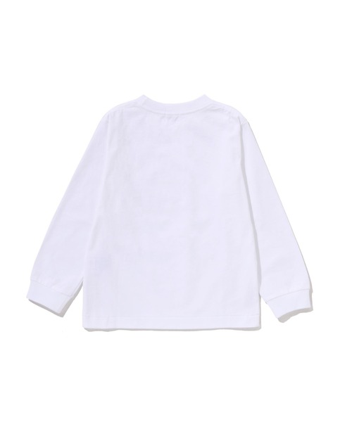 A BATHING APE（アベイシングエイプ）の「BABY MILO LS TEE（Tシャツ/カットソー・キッズ・オレンジ/ピンク/ホワイト/グリーン/ブラック・130/100/110/140/120/90）」の6枚目の写真