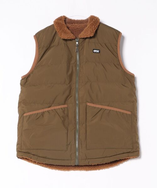 PICTURE ORGANIC CLOTHING(ピクチャーオーガニッククロージング)の「【PICTURE/ピクチャー】RUSSELLO VEST リバーシブル ナイロン モコモコ ボア ベスト(ベスト・メンズ・ブラック/カーキ・LARGE/X-LARGE/MEDIUM)」の8枚目の写真