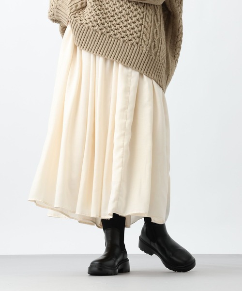 studio CLIP（スタディオクリップ）の「《natural by clip》TWティアードスカート（スカート・レディース・ブラック/ナチュラル・FREE）」の13枚目の写真