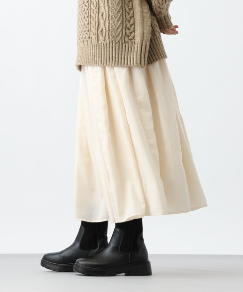 studio CLIP（スタディオクリップ）の「《natural by clip》TWティアードスカート（スカート・レディース・ブラック/ナチュラル・FREE）」の16枚目の写真