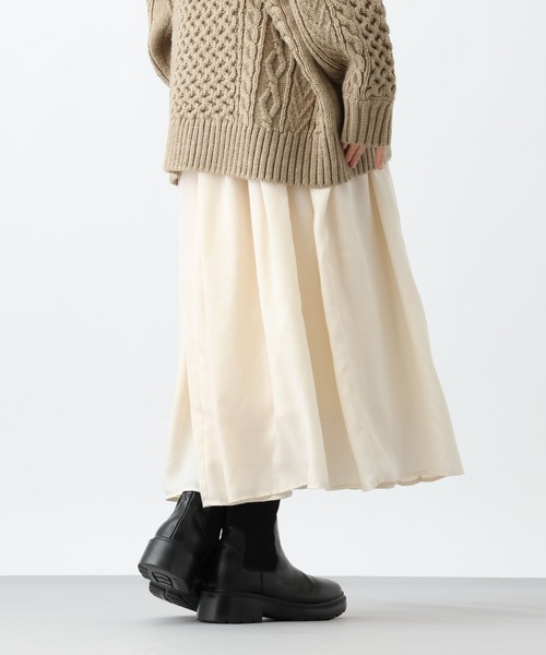 studio CLIP（スタディオクリップ）の「《natural by clip》TWティアードスカート（スカート・レディース・ブラック/ナチュラル・FREE）」の18枚目の写真