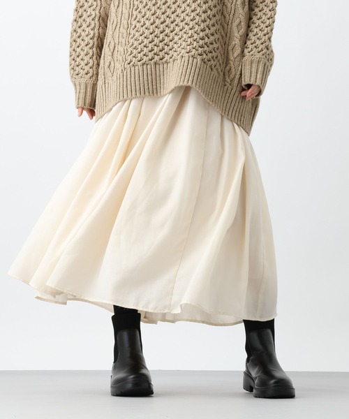 studio CLIP（スタディオクリップ）の「《natural by clip》TWティアードスカート（スカート・レディース・ブラック/ナチュラル・FREE）」の19枚目の写真