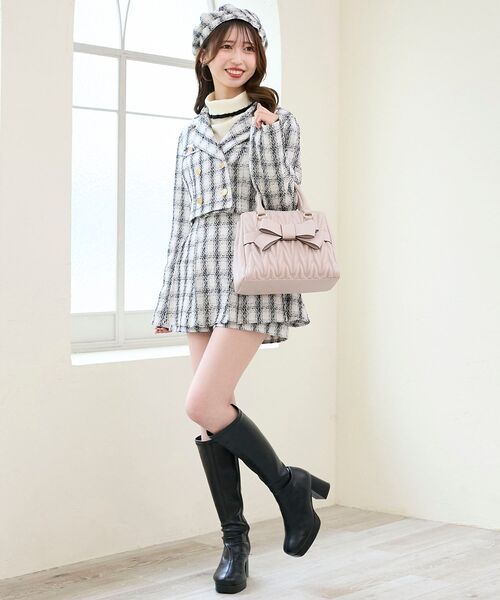 MAJESTIC LEGON（マジェスティックレゴン）の「ツイードショートジャケット（その他アウター・レディース・ホワイト系その他2/ブラック系その他・MEDIUM）」の10枚目の写真