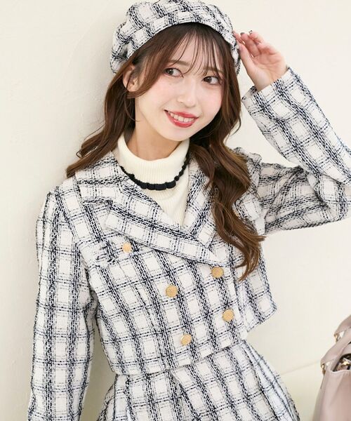 MAJESTIC LEGON（マジェスティックレゴン）の「ツイードショートジャケット（その他アウター・レディース・ホワイト系その他2/ブラック系その他・MEDIUM）」の12枚目の写真