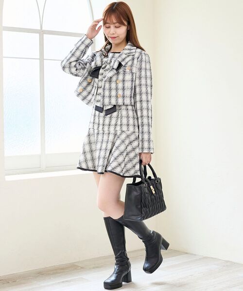 MAJESTIC LEGON（マジェスティックレゴン）の「ツイードショートジャケット（その他アウター・レディース・ホワイト系その他2/ブラック系その他・MEDIUM）」の15枚目の写真