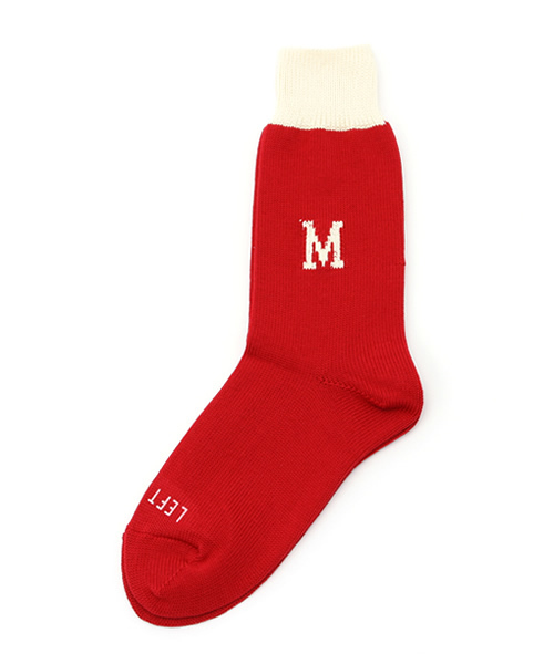 BEAMS BOY（ビームスボーイ）の「ROSTER SOCKS×BEAMS BOY / カレッジ 2トーン ソックス（ソックス/靴下・レディース・ホワイト/レッド/ネイビー・ONE SIZE）」の3枚目の写真