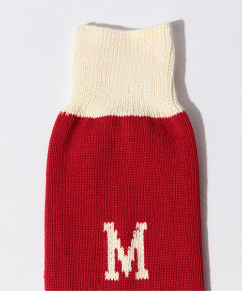 BEAMS BOY（ビームスボーイ）の「ROSTER SOCKS×BEAMS BOY / カレッジ 2トーン ソックス（ソックス/靴下・レディース・ホワイト/レッド/ネイビー・ONE SIZE）」の7枚目の写真