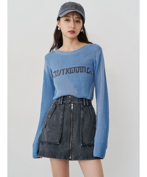 MURUA(ムルーア)の「フロントZIPアウトポケットミニスカート(スカート・レディース・グレー/ベージュ/カーキ・2/1)」の10枚目の写真