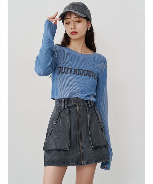 MURUA(ムルーア)の「フロントZIPアウトポケットミニスカート(スカート・レディース・グレー/ベージュ/カーキ・2/1)」の11枚目の写真