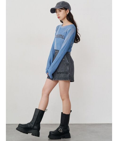 MURUA(ムルーア)の「フロントZIPアウトポケットミニスカート(スカート・レディース・グレー/ベージュ/カーキ・2/1)」の15枚目の写真