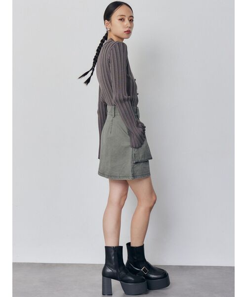 MURUA(ムルーア)の「フロントZIPアウトポケットミニスカート(スカート・レディース・グレー/ベージュ/カーキ・2/1)」の20枚目の写真