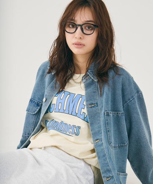 coca（coca）（コカ）の「T-スウェットロゴビッグシルエット（スウェット・レディース・ライトグレー/ブルー/ピンク/アイボリー・S/L/M）」の20枚目の写真