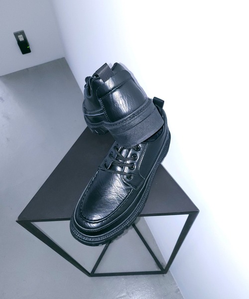WESTBOY(ウエストボーイ)の「カジュアル フェイクレザー チャンキーヒール ビジネスシューズ WO25W15SH04(スニーカー・メンズ・ブラック・44/43/42/41)」の7枚目の写真
