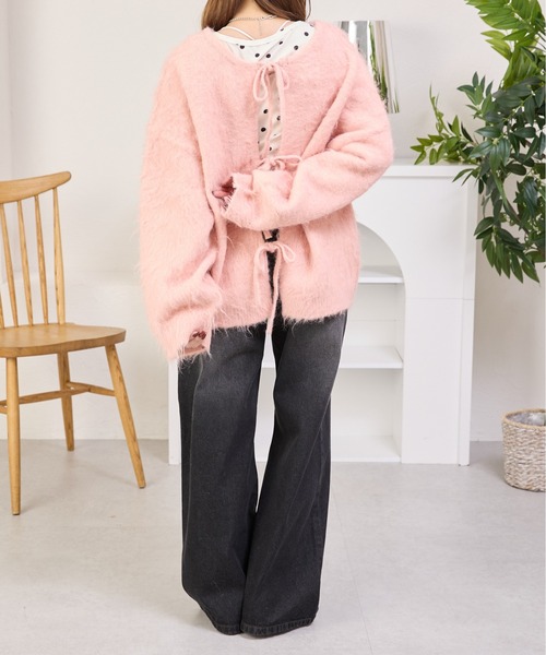 セール】2wayシャギーリボンカーディガン/ニット（カーディガン/ボレロ
