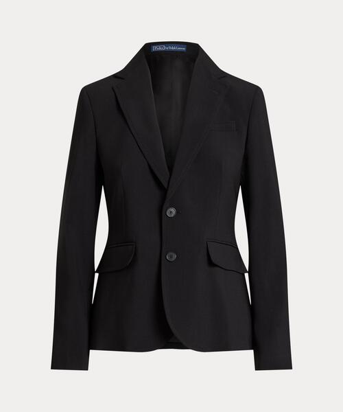 POLO RALPH LAUREN　テーラードジャケット　ストレッチ素材　黒　M シングルブレステッド ストレッチウール ブレザー（テーラード