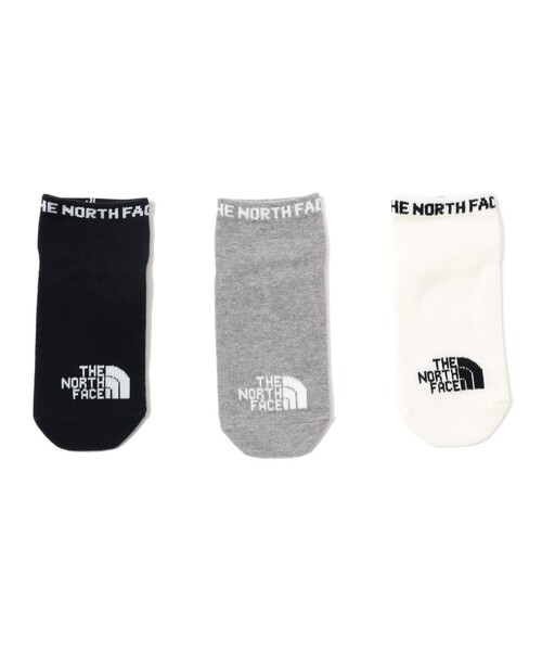 こども ビームス（コドモビームス）の「THE NORTH FACE / アンクル 3P ソックス 2026SS（16～21cm）（ソックス/靴下・キッズ・グリーン/ブラック・JL(19-21cm)/JM(16-18cm)）」の2枚目の写真