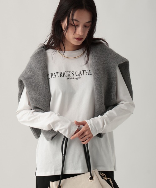 Elura(エルーラ)の「ロゴアソートT/641270(Tシャツ/カットソー・レディース・ホワイト/ベージュ/ブラウン/ホワイト系その他・FREE)」の5枚目の写真