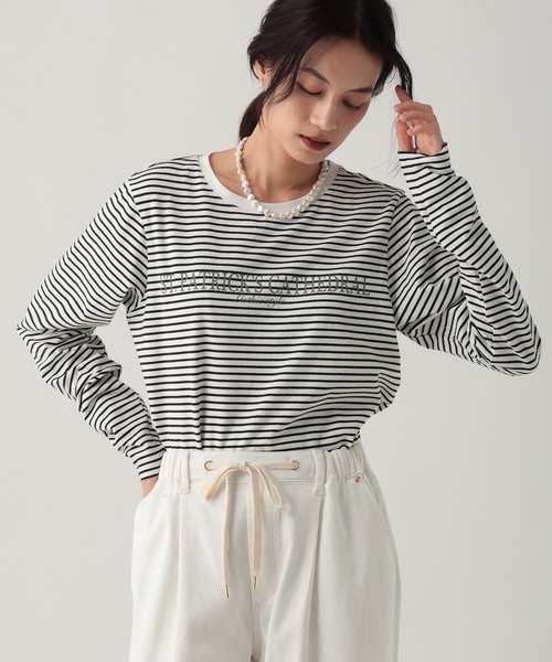 Elura(エルーラ)の「ロゴアソートT/641270(Tシャツ/カットソー・レディース・ホワイト/ベージュ/ブラウン/ホワイト系その他・FREE)」の6枚目の写真