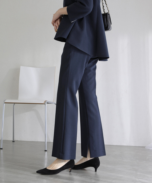 La TOTALITE（ラトータリテ）の「ベルト金具パンツ（スラックス・レディース・ベージュ/ネイビー/ライトグリーン・38/36）」の20枚目の写真