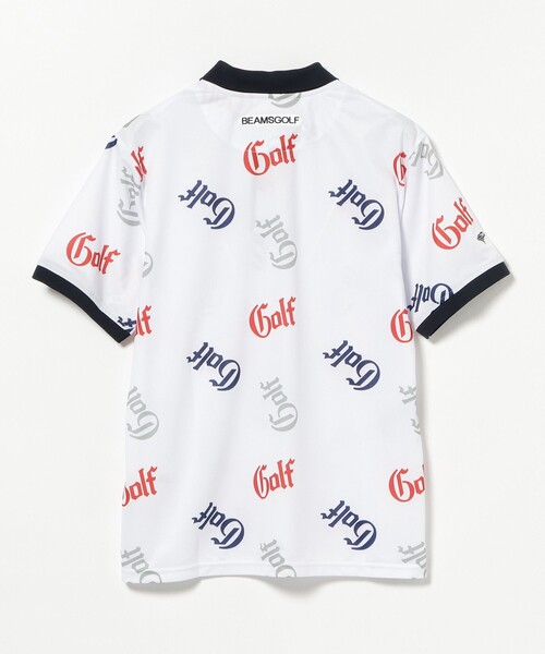 BEAMS GOLF(ビームスゴルフ)の「ORANGE LABEL / 総柄 ロゴ ポロシャツ(ポロシャツ・メンズ・ホワイト/ブラック・MEDIUM/LARGE/X-LARGE/SMALL)」の12枚目の写真