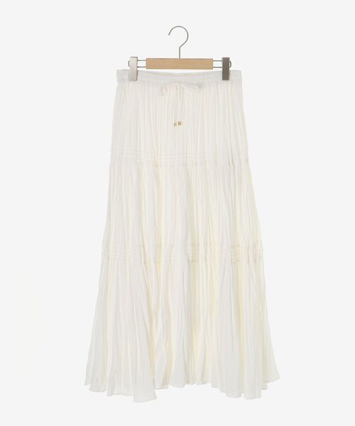 le.coeur blanc（ルクールブラン）の「エアータンブラーランダムプリーツスカート（スカート・レディース・ブラック/ライトグリーン/オフホワイト・38）」の4枚目の写真