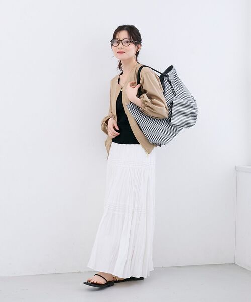 le.coeur blanc（ルクールブラン）の「エアータンブラーランダムプリーツスカート（スカート・レディース・ブラック/ライトグリーン/オフホワイト・38）」の10枚目の写真