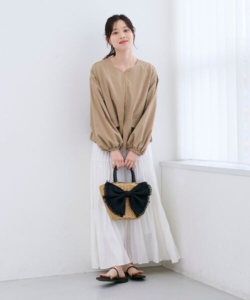 le.coeur blanc（ルクールブラン）の「エアータンブラーランダムプリーツスカート（スカート・レディース・ブラック/ライトグリーン/オフホワイト・38）」の12枚目の写真