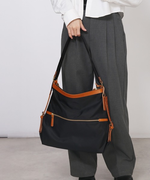 HALEINE（アレンヌ）の「[HALEINE]たつのレザー2way リュック 本革 日本製（バックパック/リュック・レディース・モカ/ブラック/ダークブラウン/レッド・FREE）」の2枚目の写真