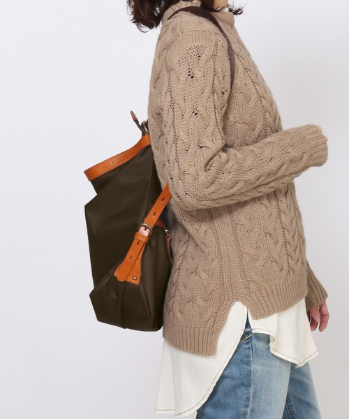 HALEINE（アレンヌ）の「[HALEINE]たつのレザー2way リュック 本革 日本製（バックパック/リュック・レディース・モカ/ブラック/ダークブラウン/レッド・FREE）」の17枚目の写真