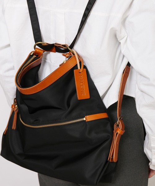 HALEINE（アレンヌ）の「[HALEINE]たつのレザー2way リュック 本革 日本製（バックパック/リュック・レディース・モカ/ブラック/ダークブラウン/レッド・FREE）」の18枚目の写真