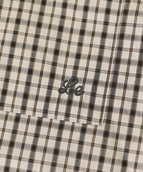 le.coeur blanc(ルクールブラン)の「エンブロイダリー2WAYチェックシャツ(シャツ/ブラウス・レディース・ベージュ系その他2/ピンク系その他2・38)」の21枚目の写真