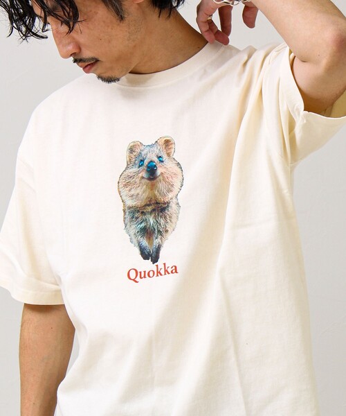 GLOSTER(グロスター)の「【大人も着やすい】リアルアニマル プリントTシャツ(Tシャツ/カットソー・メンズ・ホワイト系その他3/ホワイト系その他/ホワイト系その他2・M/S/L)」の2枚目の写真