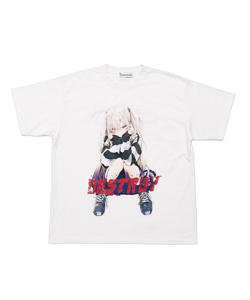 SCHISM INDUCING(スキズムインデューシング)の「DESTROY GIRL T SHIRT WHITE(Tシャツ/カットソー・レディース・その他・M/L)」の2枚目の写真