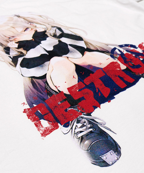 SCHISM INDUCING(スキズムインデューシング)の「DESTROY GIRL T SHIRT WHITE(Tシャツ/カットソー・レディース・その他・M/L)」の4枚目の写真