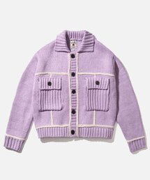 AECA（エイカ）の「AECA TRUCKER CARDIGAN-LAVENDER（カーディガン/ボレロ）」