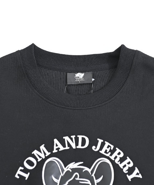 Tom&Jerry(トムアンドジェリー)の「『TOM&JERRY/トムアンドジェリー』TJ クルーネック SWTシャツ 長袖 (スウェット・レディース・ブラック/オートミール・LL/L/M)」の7枚目の写真