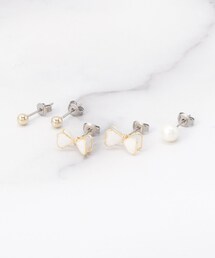 5Pリボンセットピアス