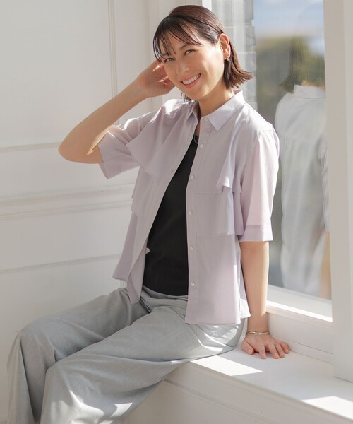 J.PRESS Ladies(J.プレス レディス)の「トロピカルストレッチ ワイド パンツ(その他パンツ・レディース・ライトグレー系/ネイビー系・S/XS)」の19枚目の写真
