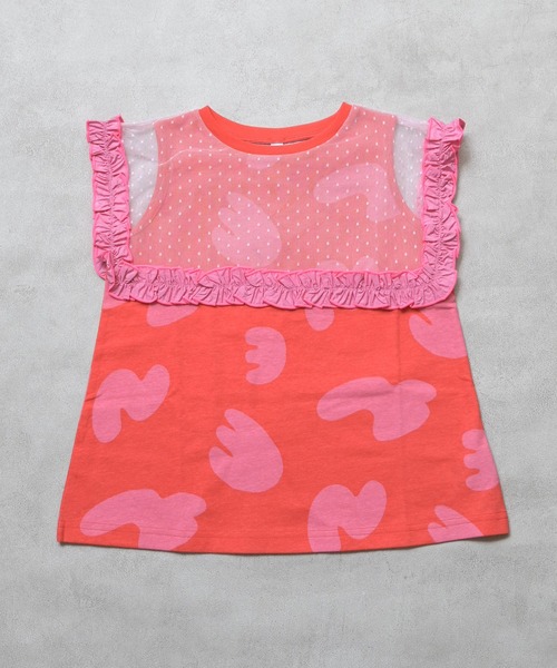 MARKEY'S（マーキーズ）の「チュールカラーノースリーブカットソー（Tシャツ/カットソー・キッズ・レッド/ライトブルー/ブラック/ブルー・100/130/120/110/90）」の14枚目の写真