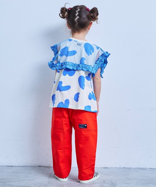 MARKEY'S（マーキーズ）の「チュールカラーノースリーブカットソー（Tシャツ/カットソー・キッズ・レッド/ライトブルー/ブラック/ブルー・100/130/120/110/90）」の10枚目の写真