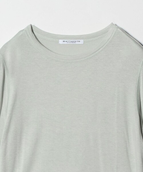 BEAUTY&YOUTH UNITED ARROWS(ビューティーアンドユースユナイテッドアローズ)の「セルロースブレンド クルーネックカットソー(Tシャツ/カットソー・レディース・グレー系/ライトブルー/ホワイト/ライム・FREE)」の14枚目の写真