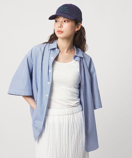 CITEN(シテン)の「<CITEN>スタンダードハーフスリーブシャツストライプ(シャツ/ブラウス・メンズ・ライトブルー/グレー・L/M/S)」の16枚目の写真