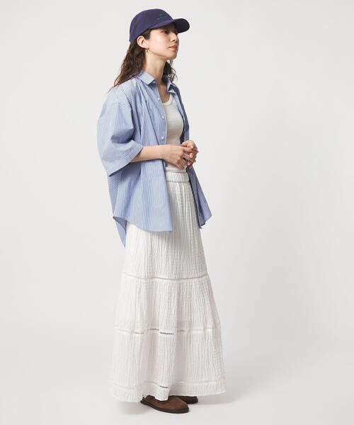 CITEN(シテン)の「<CITEN>スタンダードハーフスリーブシャツストライプ(シャツ/ブラウス・メンズ・ライトブルー/グレー・L/M/S)」の17枚目の写真