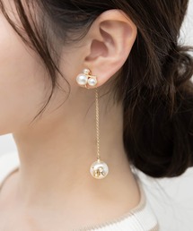 RANDA | モノグラムパールスウィングイヤリング(イヤリング)