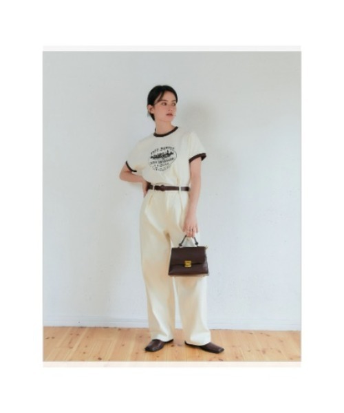 KALENO(カレノ)の「cream tuck denim(デニムパンツ・レディース・アイボリー・FREE)」の3枚目の写真