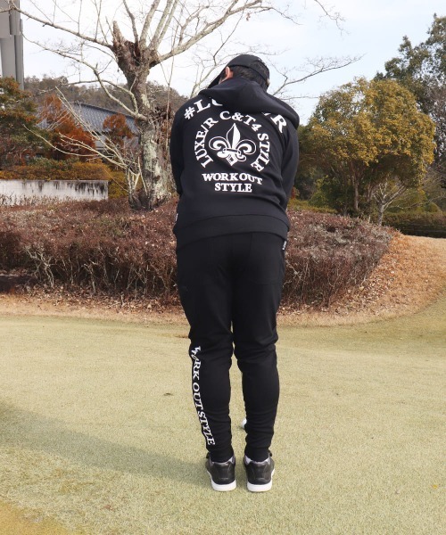 LUXE/R GOLF（ラグジュ ゴルフ）の「(RM)【LUXE/R GOLF】ストレッチ ポンチ コード刺繍 ジョガーパンツ（スウェットパンツ・メンズ・ブラック/杢グレー/ホワイト・X-LARGE/LARGE/MEDIUM）」の4枚目の写真