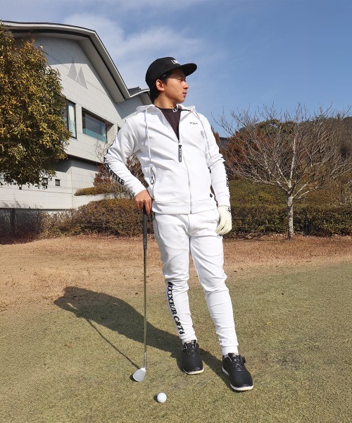 LUXE/R GOLF（ラグジュ ゴルフ）の「(RM)【LUXE/R GOLF】ストレッチ ポンチ コード刺繍 ジョガーパンツ（スウェットパンツ・メンズ・ブラック/杢グレー/ホワイト・X-LARGE/LARGE/MEDIUM）」の5枚目の写真