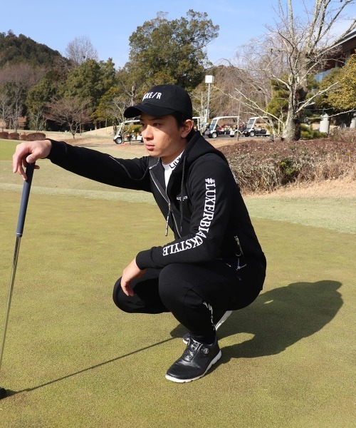 LUXE/R GOLF（ラグジュ ゴルフ）の「(RM)【LUXE/R GOLF】ストレッチ ポンチ コード刺繍 ジョガーパンツ（スウェットパンツ・メンズ・ブラック/杢グレー/ホワイト・X-LARGE/LARGE/MEDIUM）」の11枚目の写真